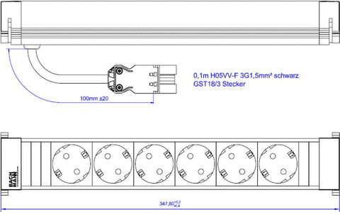 Bachmann Steckdosenleiste 6xCEE7/3 916.1134 (916.1134)