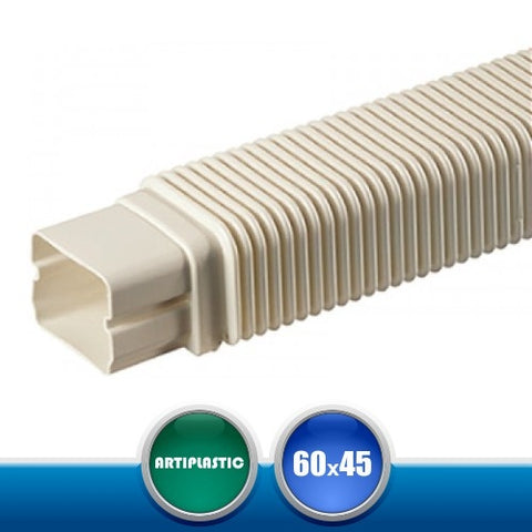 0611GF Giunto Flessibile per Canaline Installazione Climatizzatori - 60x45 mm