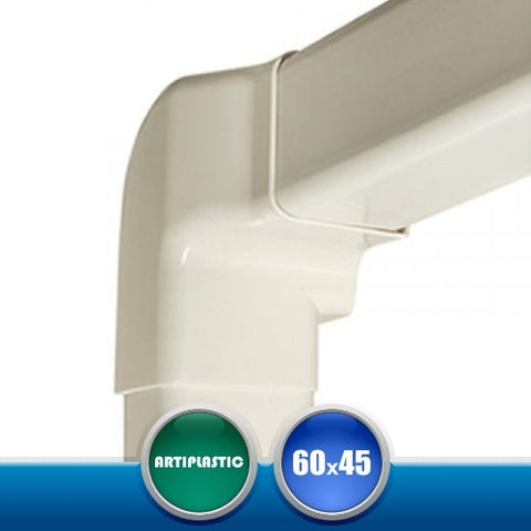 0614VS Angolo Verticale Sinistro per Canaline Installazione Climatizzatori - 60x45 mm