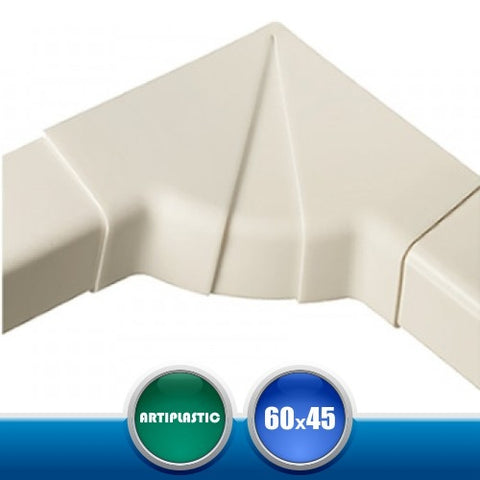 0620IR Angolo Interno Regolabile per Canaline Installazione Climatizzatori - 60x45 mm