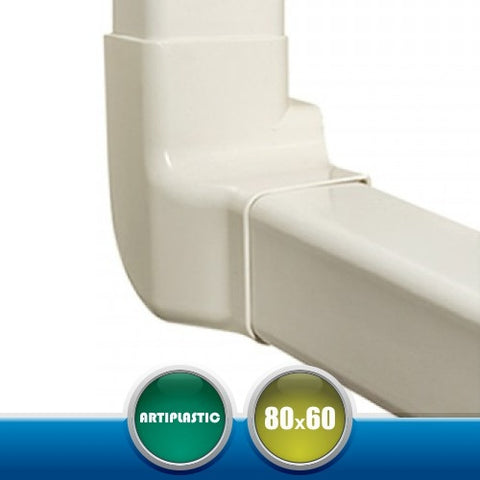 0815VD Angolo Verticale Destro per Canaline Installazione Climatizzatori - 80x60 mm