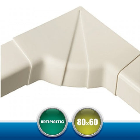 0820IR Angolo Interno Regolabile per Canaline Installazione Climatizzatori - 80x60 mm