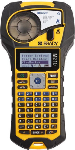 Brady, M210 Etikettendrucker, Kartonverpackung, mobiles Beschriftungsgert, Endlos- und Etikettendruck, ABC-Tastatur, max. Breite 19,05mm, 203dpi (152260)