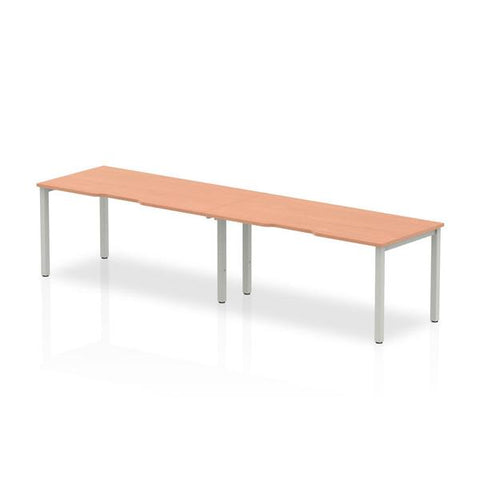 Dynamic Evolve Plus Single Row (Dynamic Evolve Plus 1600mm Single Row 2 Person Desk Beech Top Silver Frame BE368 DD)