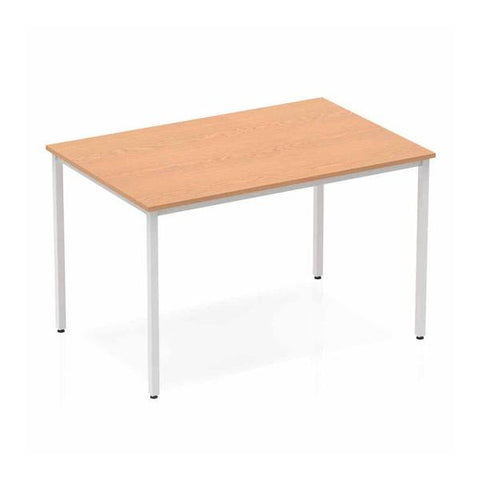 Dynamic Impulse Straight Table (Impulse 1200mm Straight Table Oak Top Silver Box Frame Leg BF00128 DD)