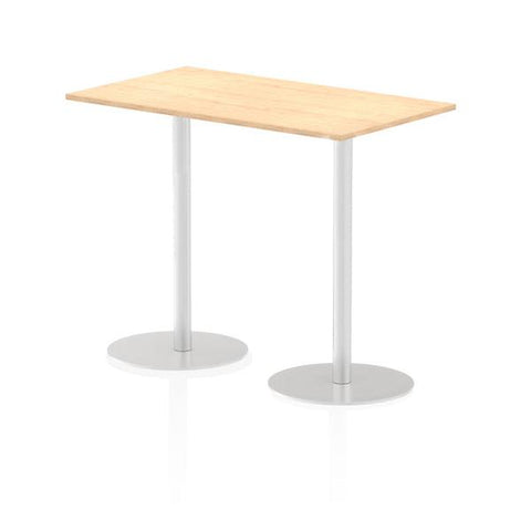 Dynamic Italia Rectangular Poseur Table (Dynamic Italia 1400 x 800mm Poseur Rectangular Table Maple Top 1145mm High Leg ITL0277 DD)