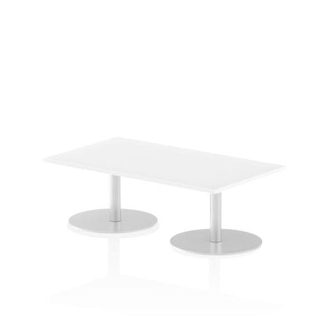 Dynamic Italia Rectangular Poseur Table (Dynamic Italia 1400 x 800mm Poseur Rectangular Table White Top 475mm High Leg ITL0264 DD)