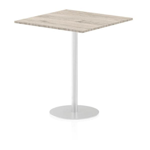 Dynamic Italia Square Poseur Table (Dynamic Italia 1000mm Poseur Square Table Grey Oak Top 1145mm High Leg ITL0363 DD)