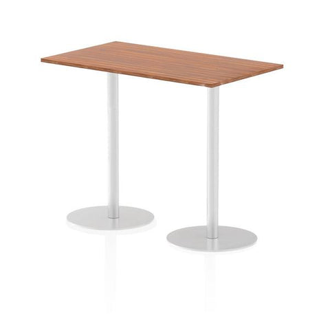 Dynamic Italia Rectangular Poseur Table (Dynamic Italia 1400 x 800mm Poseur Rectangular Table Walnut Top 1145mm High Leg ITL0275 DD)