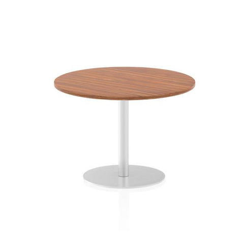 Dynamic Italia Round Poseur Table (Dynamic Italia 1000mm Poseur Round Table Walnut Top 725mm High Leg ITL0143 DD)