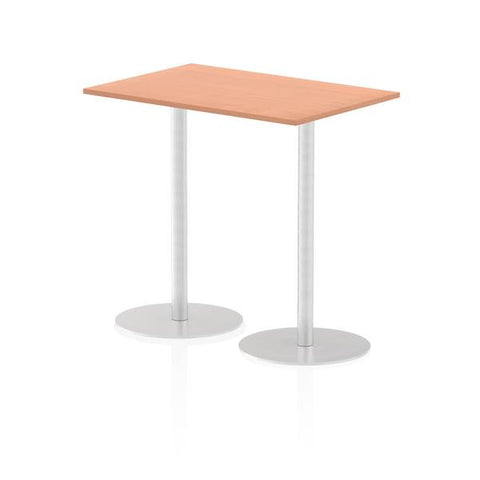 Dynamic Italia Rectangular Poseur Table (Dynamic Italia 1200 x 800mm Poseur Rectangular Table Beech Top 1145mm High Leg ITL0256 DD)
