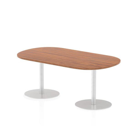 Dynamic Italia Boardroom Table (Dynamic Italia 1800mm Poseur Boardroom Table Walnut Top 725mm High Leg ITL0179 DD)