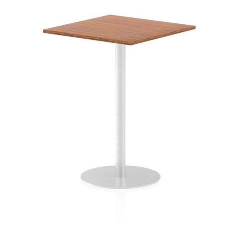 Dynamic Italia Square Poseur Table (Dynamic Italia 800mm Poseur Square Table Walnut Top 1145mm High Leg ITL0341 DD)
