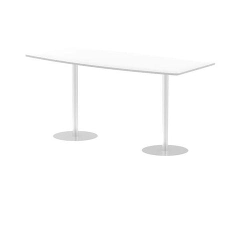 Dynamic ITL0327 scrivania (Dynamic Italia 2400mm Poseur High Gloss Table White Top 1145mm High Leg ITL0327 DD)