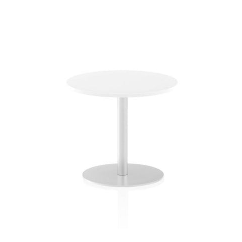 Dynamic Italia Round Poseur Table (Dynamic Italia 600mm Poseur Round Table White Top 725mm High Leg ITL0108 DD)