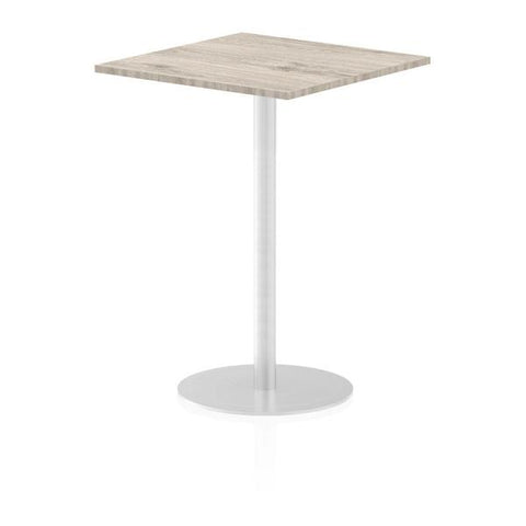 Dynamic Italia Square Poseur Table (Dynamic Italia 800mm Poseur Square Table Grey Oak Top 1145mm High Leg ITL0345 DD)