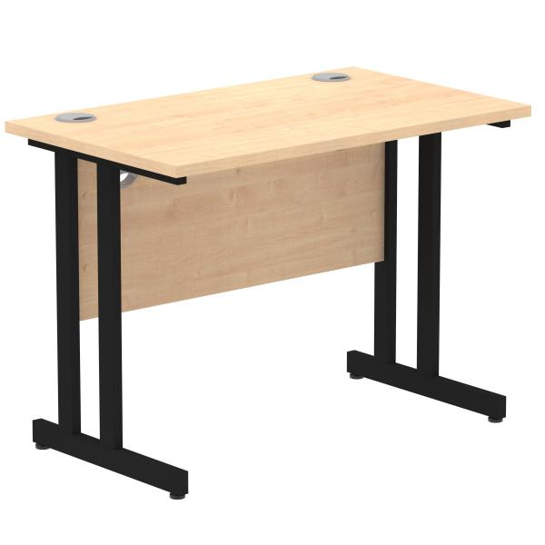 Dynamic I004300 scrivania (Impulse 1000 x 600mm Straight Desk Maple Top Black Cantilever Leg I004300 DD)
