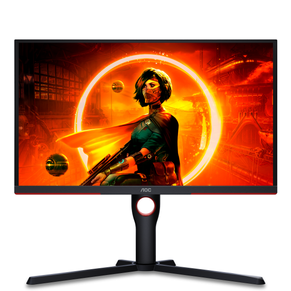 AOC G3 25G3ZM/BK Monitor PC 62,2 cm (24.5") 1920 x 1080 Pixel Full HD Nero, Rosso