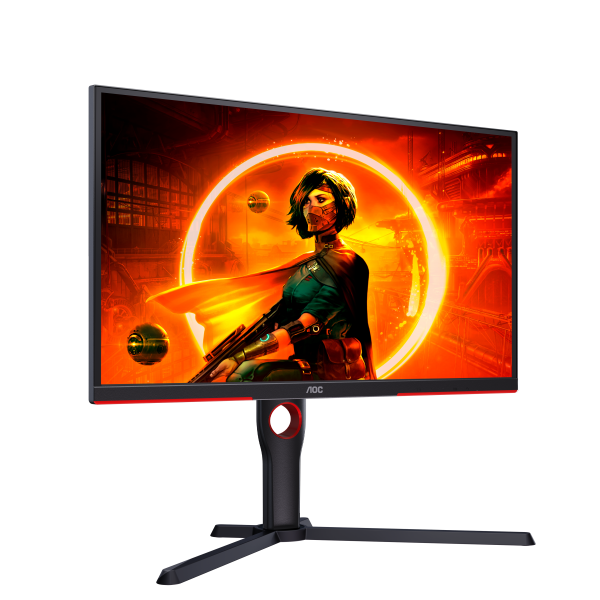 AOC G3 25G3ZM/BK Monitor PC 62,2 cm (24.5") 1920 x 1080 Pixel Full HD Nero, Rosso