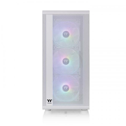THERMALTAKE S200 TG ARGB CASE MID TOWER MINI-ITX MICRO-ATX ATX FRONTALE MESH PANNELLO LATERALE IN VERTO TEMPERATO 2xUSB.A 3.0 3xVENTOLE 120MM ARGB SNOW/WHITE