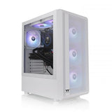 THERMALTAKE S200 TG ARGB CASE MID TOWER MINI-ITX MICRO-ATX ATX FRONTALE MESH PANNELLO LATERALE IN VERTO TEMPERATO 2xUSB.A 3.0 3xVENTOLE 120MM ARGB SNOW/WHITE
