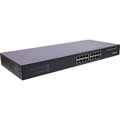 InLine Switch di rete Gigabit a 16 porte, 1GBit/s, 19" 1U, senza ventola