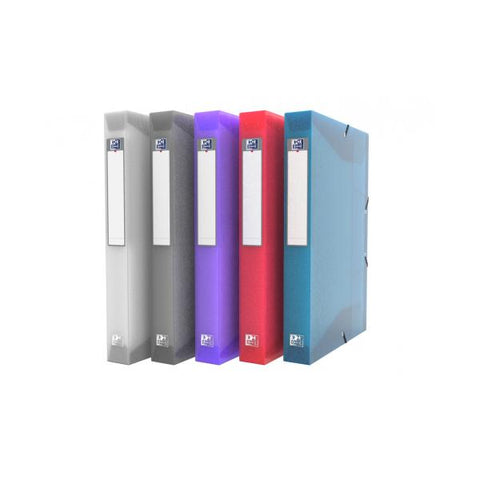 Oxford 100200578 cartella Polipropilene (PP) Blu, Grigio, Rosa, Porpora, Trasparente A4