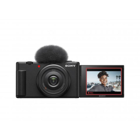 Sony Vlog camera ZV-1F di Fotocamera digitale (schermo orientabile, video in 4K, slow motion, funzionalità per vlog) - Nera