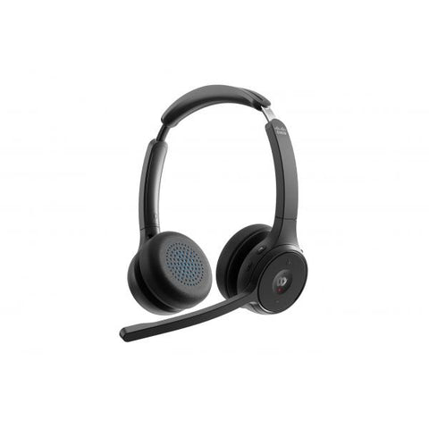 CISCO HEADSET 722 DUAL ON-EAR CUFFIE CON MICROFONO OVER EAR BLUETOOTH SENZA FILI CISCO WEBEX CERTIFIED NERO CARBONIO