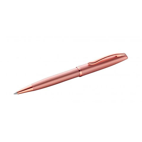 PELIKAN JAZZ NOBLE ELEGANCE PENNA A SFERA CHIUSURA A ROTAZIONE FUSTO LACCATO LUCIDO ROSE INCHIOSTRO BLU