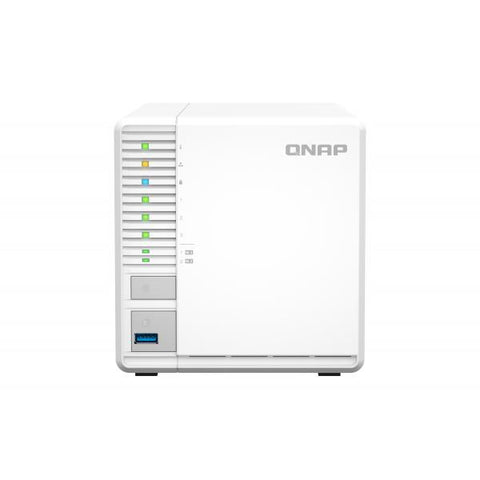 QNAP TS-364-8G NAS TOWER INTEL CELERON N5095 2.9GHz RAM 8GB LAN 100,1000,2500 Mbit/s 3 ALLOGGIAMENTI SATA III BIANCO