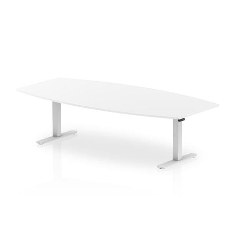 Dynamic I003568 scrivania (Dynamic High Gloss 2400mm Writable Boardroom Table White Top White Height Adjustable Leg I003568 DD)