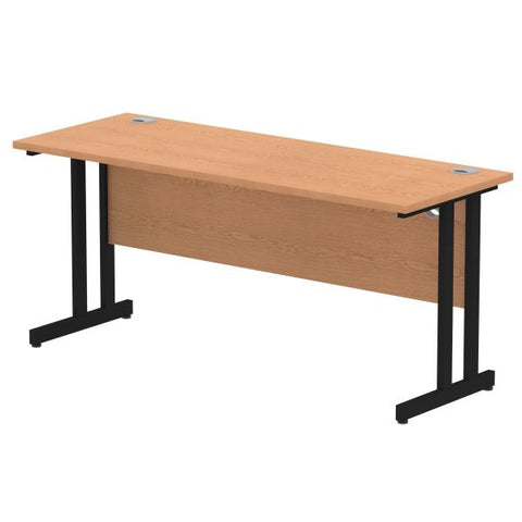 Dynamic MI003301 scrivania (Impulse 1600 x 600mm Straight Desk Oak Top Black Cantilever Leg MI003301 DD)