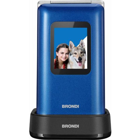 CELLULARE BRONDI AMICO PREZIOSO FLIP BLUE METAL DUAL