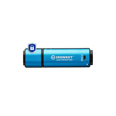 Kingston Technology IronKey VP50 unità flash USB 256 GB USB tipo-C 3.2 Gen 1 (3.1 Gen 1) Nero, Blu