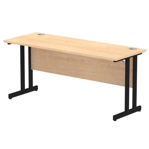 Dynamic MI003241 scrivania (Impulse 1600 x 600mm Straight Desk Maple Top Black Cantilever Leg MI003241 DD)