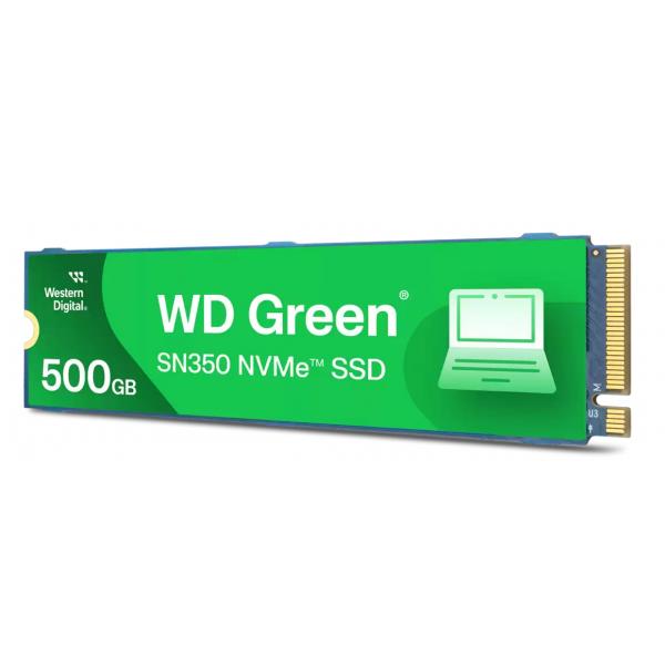 WESTERN DIGITAL GREEN SN350 SSD 500GB M.2 2280 NVMe PCI Express 3.0 TLC - LETTURA 2400 MB/s - SCRITTURA 1500 MB/s
