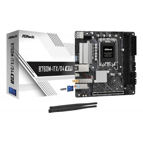 Asrock B760M-ITX/D4 WiFi Intel B760 LGA 1700 mini ITX (ASRock Mainboard B760M-ITX/D4 WIFI B760 - Mini-ITX - Socket)