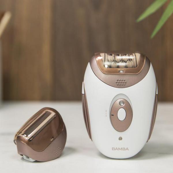 CECOTEC SKINCARE DEPIL-ACTION EPILATORE DONNA CON TESTINE INTERCAMBIABILI BATTERIA AL LITIO 700 mAh 2 VELOCITA' BIANCO BRONZO