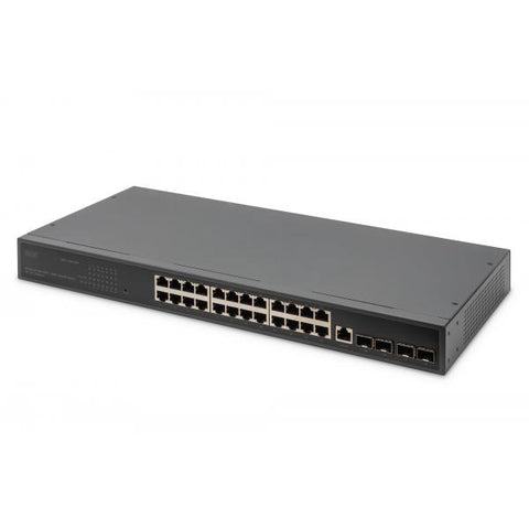 Digitus Switch 24 porte 10/100/1000 + 4SFP+ UPLINK, 19, L2+ features (24-PORT GIGABIT SMART SWITCH)
