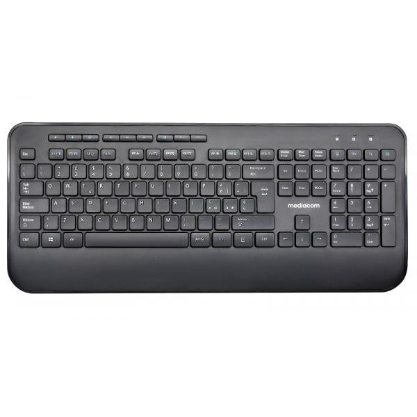 MEDIACOM OFFICE N990 TASTIERA + MOUSE ERGONIMICO WIRELESS 2.4GHz 6 TASTI PROGRAMMABILI