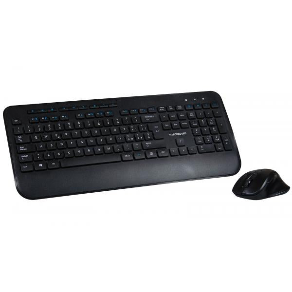 MEDIACOM OFFICE N990 TASTIERA + MOUSE ERGONIMICO WIRELESS 2.4GHz 6 TASTI PROGRAMMABILI