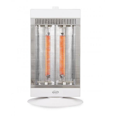 ARGO ALAN STUFA ALOGENA DA INTERNO 1.000 W 2 RESTISTENZE TUBOLARI IN FIBRA DI CARBONIO 2 REGOLAZIONI PAVIMENTO BIANCO