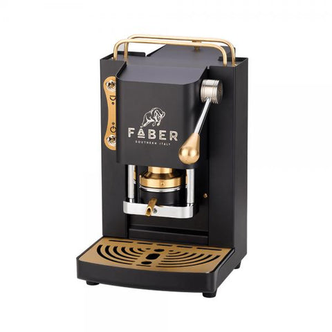 FABER PRO MINI DELUXE MACCHINA DA CAFF CIALDE 44MM 500W 15 BAR 1.3LT +50 CIALDE MAT BLACK OTTONE