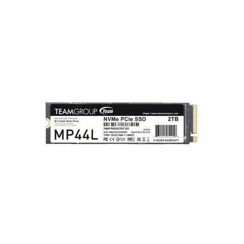 Team Group MP44L TM8FPK002T0C101 drives allo stato solido 2 TB M.2 PCI Express 4.0 NVMe (Team 2TB MP44L M.2 NVMe Gen4 SSD, M.2 2280, PCIe4, R/W 4800/4400 MB/s, Heat Dissipating Graphene Label)