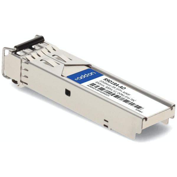 AddOn Networks R9D18A-AO modulo del ricetrasmettitore di rete Fibra ottica 10000 Mbit/s SFP+ 850 nm (HP R9D18A COMP 0 TO 70C XCVRTAA - 10G-SR LC 850NM 300M MMF SFP+)