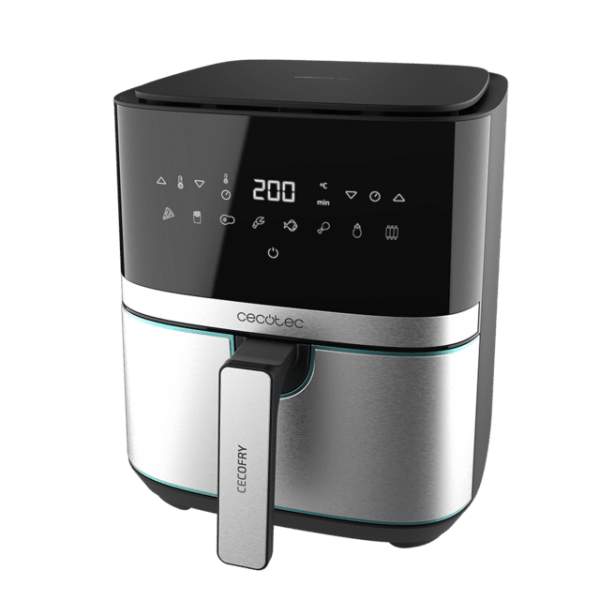 CECOTEC CECOFRY AIRFRYER FRIGGITRICE AD ARIA ACCIAIO INOX 5.5 LT 1.700 W DIGITALE PER COTTURA SENZA OLIO TECNOLOGIA PERFECTCOOK TERMOSTATO