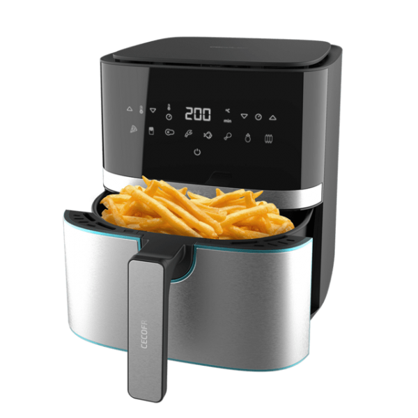 CECOTEC CECOFRY AIRFRYER FRIGGITRICE AD ARIA ACCIAIO INOX 5.5 LT 1.700 W DIGITALE PER COTTURA SENZA OLIO TECNOLOGIA PERFECTCOOK TERMOSTATO