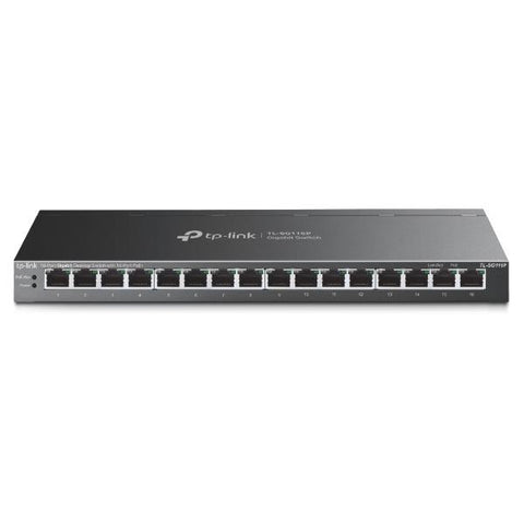 TP-LINK TL-SG116P V1 SWITCH NON GESTITO - 16 x 10/100/1000 (PoE+) - PoE+ (120 W) DESKTOP NERO