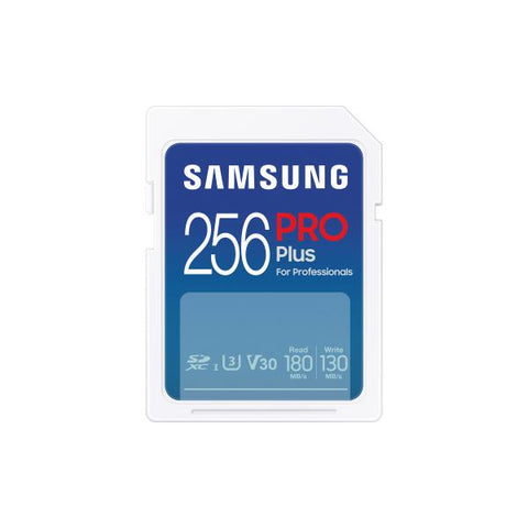 SAMSUNG PRO PLUS 256 GB - VIDEO CLASS V30 / UHS-I U3 / CLASS10 - UHS-I SDXC BIANCO
